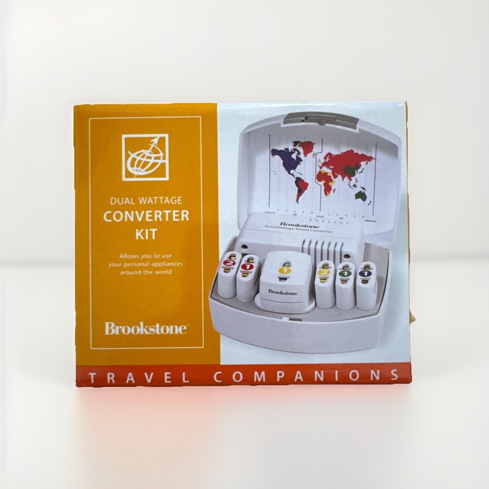 Brookstone Dual Wattage Converter Kit - White